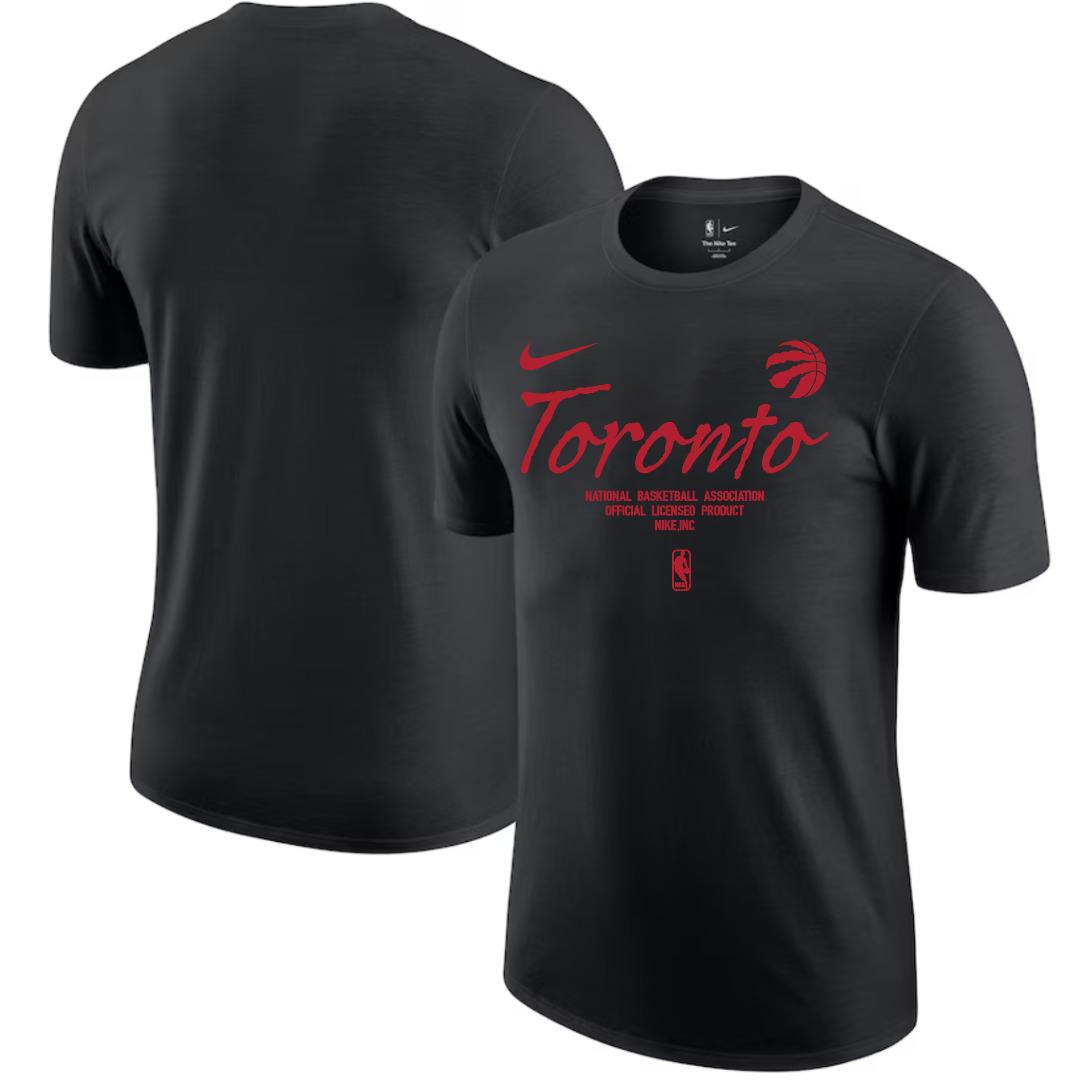 Men 2025 NBA Toronto Raptors Black Nike T shirts style 3